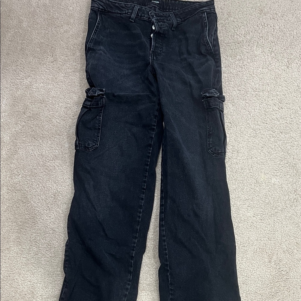 American Eagle Outfitters Black Cargo Jeans